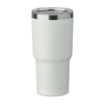 Vaso de acero inoxidable con tapa con orificio deslizante 500ml color blanco octava vista