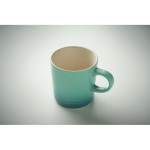 Taza de cerámica con degradado de color e interior blanco 290ml color turquesa