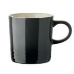 Taza de cerámica con degradado de color e interior blanco 290ml color gris oscuro