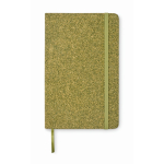 Libreta de tapa dura hecha de materiales reciclados A5 papel a rayas color verde