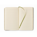 Libreta de tapa dura hecha de materiales reciclados A5 papel a rayas color verde quinta vista