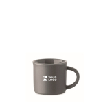 Taza de cerámica especial para el espresso personalizable 40ml color gris oscuro vista de impresión