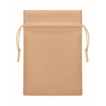 Bolsita de cuerdas pequeña unicolor para regalo de RPET 20x30cm color marfil segunda vista