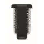 Infusor de té hecho de acero inoxidable con gancho de plástico color negro quinta vista