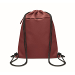 Mochila corporativa de cuerdas de RPET y PU con bolsillo frontal