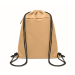 Mochila corporativa de cuerdas de RPET y PU con bolsillo frontal