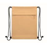 Mochila corporativa de cuerdas de RPET y PU con bolsillo frontal segunda vista