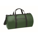 Bolsa de viaje de poliéster y PU con compartimientos laterales color verde oscuro