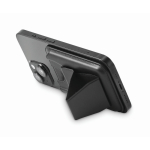 Tarjetero magnético para el teléfono de piel con función de soporte color negro quinta vista