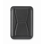 Tarjetero magnético para el teléfono de piel con función de soporte color negro septima vista