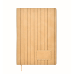 Libreta de tapa suave de cuero sintético ahumado A5 hojas a rayas color beige