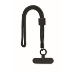 Pulsera de RPET ajustable para el móvil con una longitud de 25cm color negro