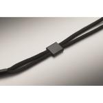 Pulsera de RPET ajustable para el móvil con una longitud de 25cm color negro vista fotografía tercera vista