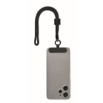 Pulsera de RPET ajustable para el móvil con una longitud de 25cm color negro septima vista