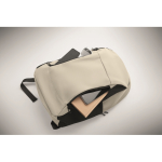 Mochila para portátil con varios bolsillos exteriores 15'' color marfil vista fotografía septima vista