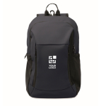 Mochila para portátil con varios bolsillos exteriores 15'' color azul marino vista de impresión