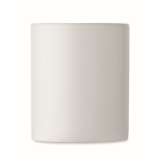 Taza de cerámica con original asa recta de madera 320ml color blanco quinta vista