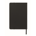 Libreta negra de tapa dura con memoria USB incluida A5 hojas a rayas color negro septima vista