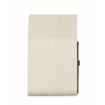 Reloj pequeño de sobremesa con alarma en forma de casa de pájaro color blanco cuarta vista