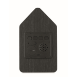 Alarma en forma de casa de pájaro con pantalla LED blanca color negro tercera vista