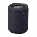 Pequeño altavoz inalámbrico de tejido RPET de 3hs de reproducción color azul