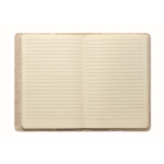 Libreta con detalles de corcho y algodón y cargador inalámbrico A5 color beige quinta vista