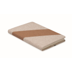 Libreta con detalles de corcho y algodón y cargador inalámbrico A5 color beige