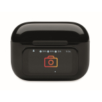 Auriculares inalámbricos con estuche de pantalla táctil color negro decima vista