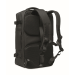 Mochila ideal para viajes con múltiples compartimientos color negro segunda vista