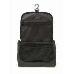 Neceser organizador de un compartimiento con gancho para colgar color negro tercera vista