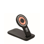 Base de carga 3 en 1 con soporte para móvil aptos para Apple® color negro vista de impresión