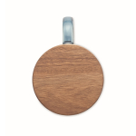 Taza original de cristal estriado con tapa de madera de acacia 300ml color azul transparente septima vista