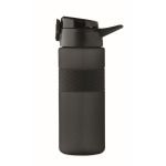 Botella de RPET con tapa abatible y pajita incluida 700ml color negro octava vista