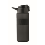 Botella de RPET con tapa abatible y pajita incluida 700ml color negro