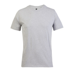 Camiseta promocional unisex de materiales reciclados de cuello redondo color gris claro