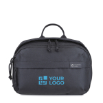 Neceser de viaje para aseo RPET con asa superior y gran espacio color negro vista de impresión