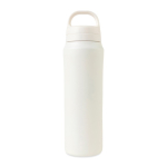 Botella de agua en acero inoxidable reciclado con tapa dual 470ml color blanco