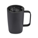 Taza térmica de acero inoxidable reciclado para café o té 450ml color negro tercera vista