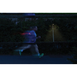 Luz de circulación LED recargable en plástico reciclado 400 mAh color gris vista de ambiente 3