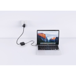 Soporte para móvil con cable retráctil 100cm y carga rápida 100W color negro vista de ambiente