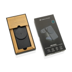 Cargador magnético inalámbrico 3 en 1 en plástico reciclado 15W color negro segunda vista con caja