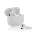 Auriculares reciclados con micrófono integrado y carga rápida BT 6.0 color blanco