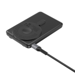 Powerbank 5 en 1 ecológica con cables de carga y soporte 5.000 mAh color negro vista 14