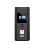 Powerbank de aluminio resistente y pantalla HQ a color 15.000 mAh color gris vista de impresión