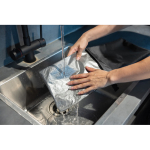 Fiambrera plegable de RPET con tamaño ajustable y fácil de limpiar 4L color negro vista de ambiente