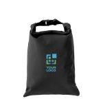 Fiambrera plegable de RPET con tamaño ajustable y fácil de limpiar 4L color negro vista de impresión