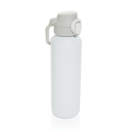 Botella sport en acero reciclado con tapa bloqueable antigoteo 600 ml color blanco