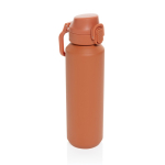 Botella sport en acero reciclado con tapa bloqueable antigoteo 600 ml color naranja