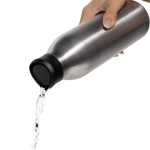 Botella ecológica con experiencia de bebida 360° 600 ml Avira Alok color plateado sexta vista