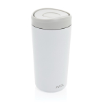 Taza térmica take away ecológica con tapa de clic 400 ml Avira Alix color blanco